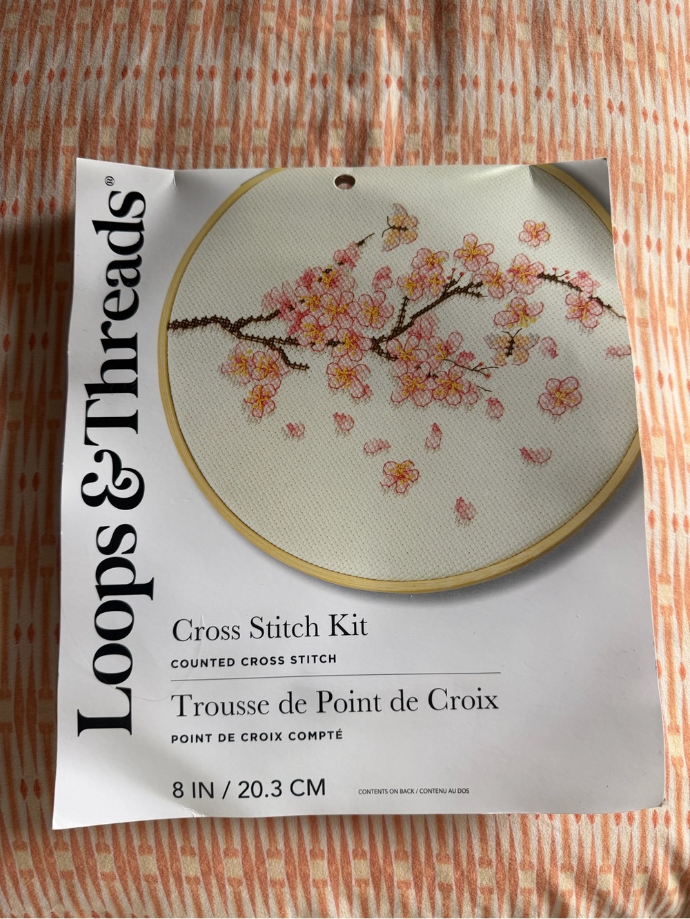 DIY CROSS STITCH KIT — CHERRY BLOSSOM